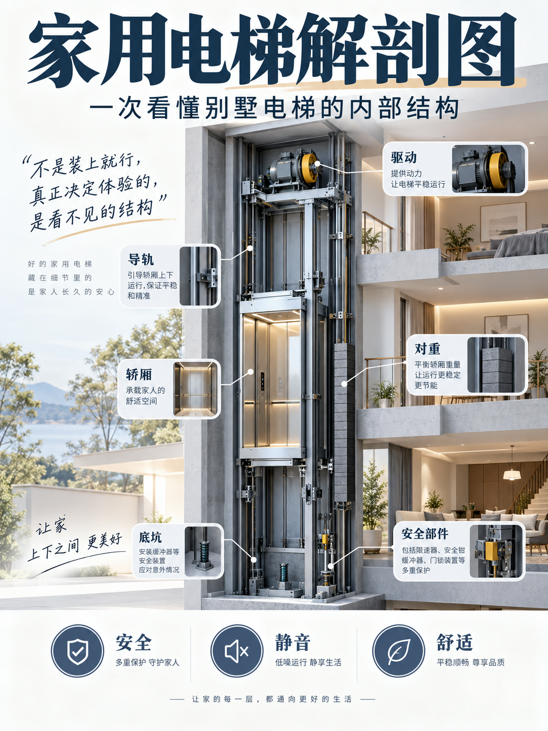 鹤壁家用电梯里面到底藏了什么？一张图拆给你看